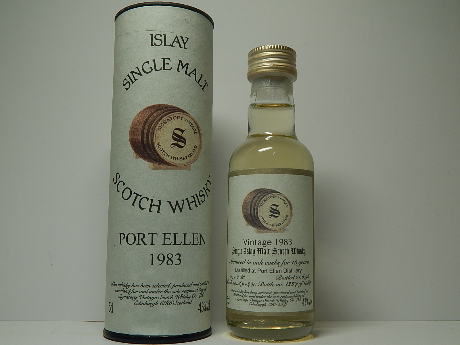 SIMSW 13yo 1983-1996 "Signatory" 5cl 43%vol